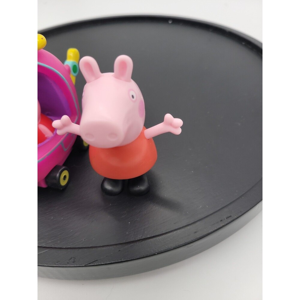 Lot Of 3 Peppa Pig Jazwares Pink Helicopter Rubber Plastic Action Figure 3" - Picture 9 of 14